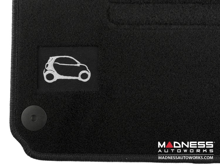 smart fortwo Floor Mats 453 model Carpet with Black Binding